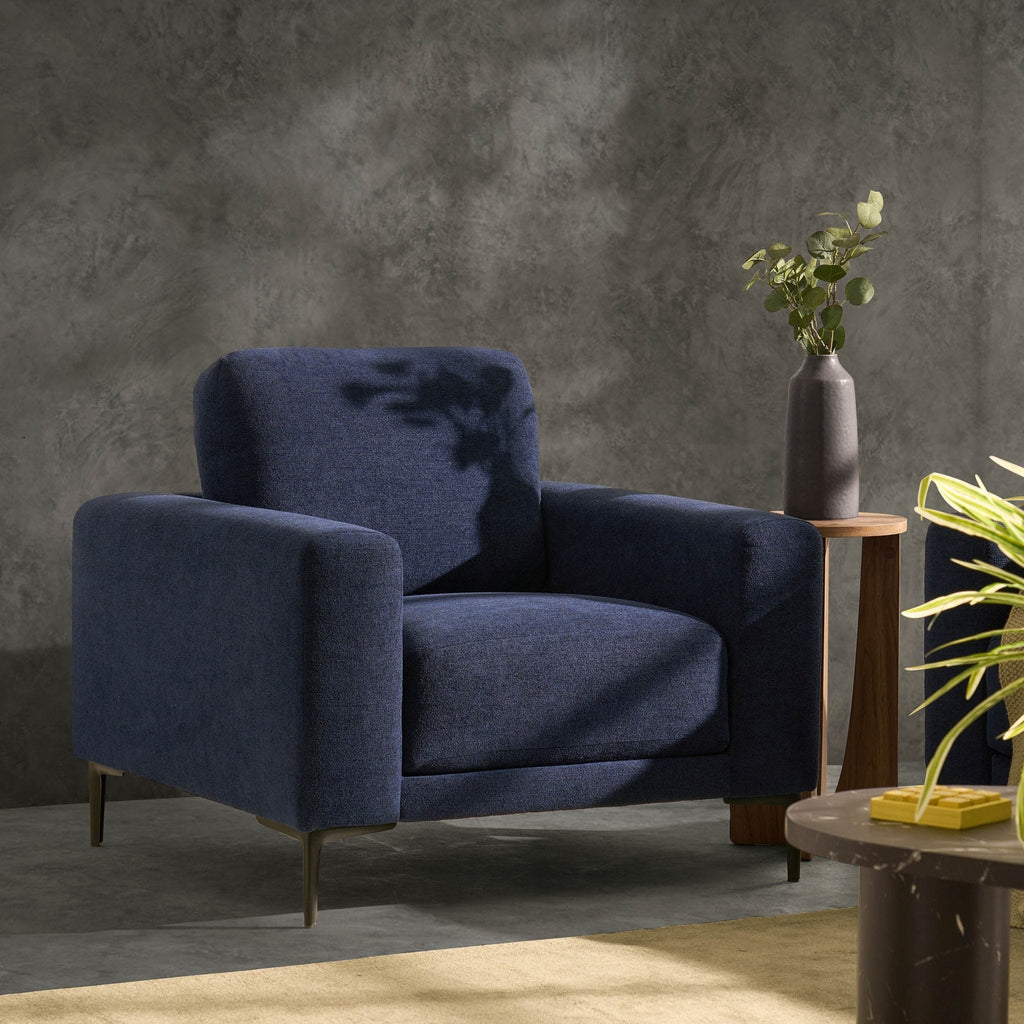 Dusklia - Malibu Armchair - Chenille Navy