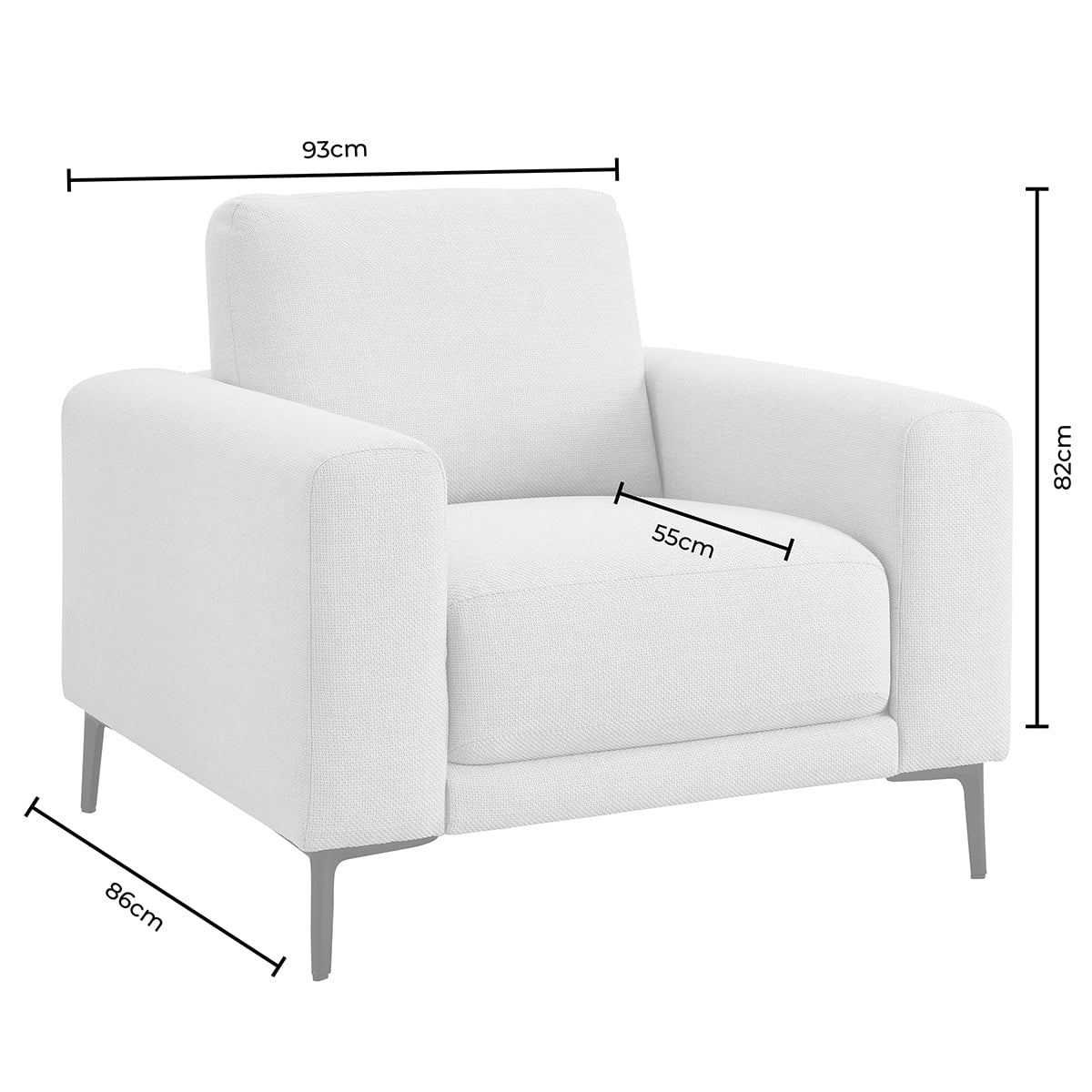 Dusklia - Malibu Armchair - Chenille Navy