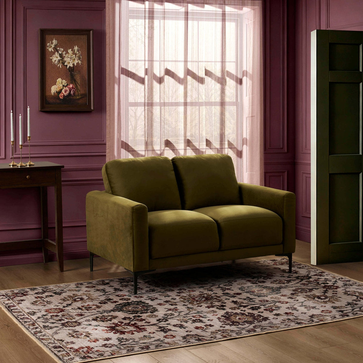Dusklia - Malibu Small 2 Seater Sofa - Rich Green