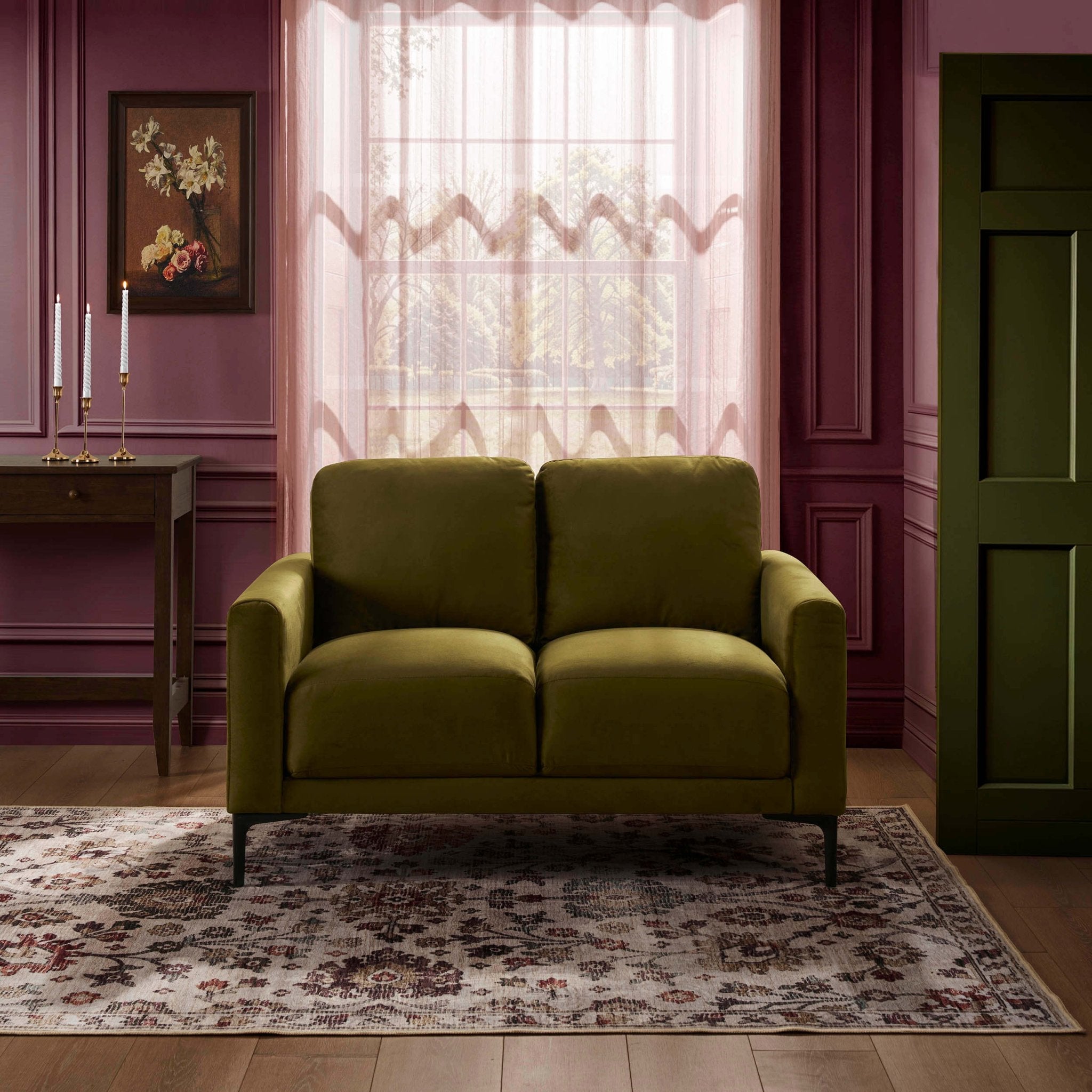 Dusklia - Malibu Small 2 Seater Sofa - Rich Green