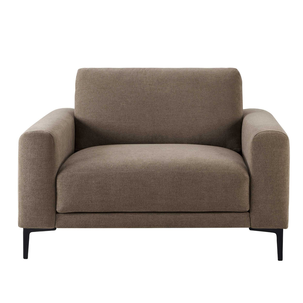 Dusklia - Malibu Loveseat - Chenille Mushroom