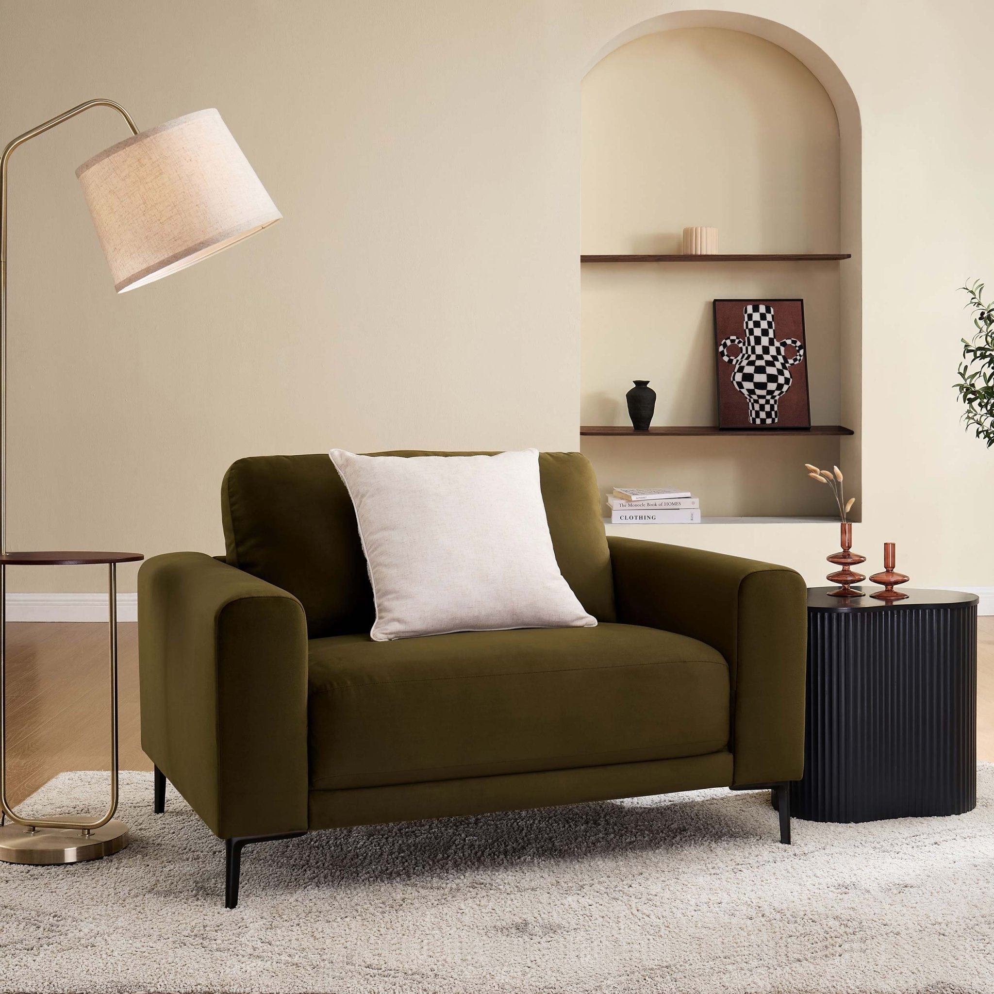 Dusklia - Malibu Loveseat - Rich Green