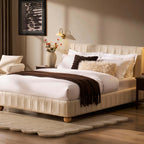 Dusklia - Malmo Bed Frame - Cream Linen