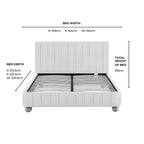 Dusklia - Malmo Bed Frame - Cream Linen