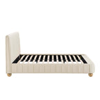 Dusklia - Malmo Bed Frame - Cream Linen