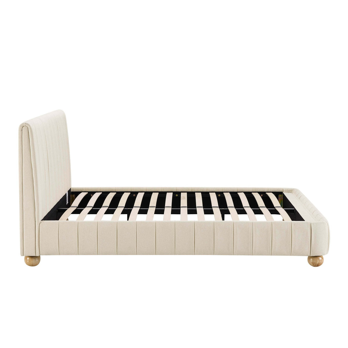 Dusklia - Malmo Bed Frame - Cream Linen