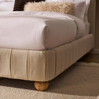 Dusklia - Malmo Bed Frame - Cream Linen