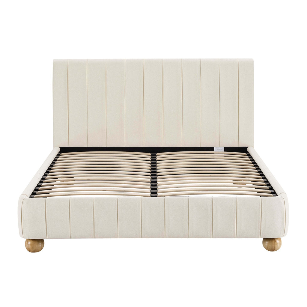 Dusklia - Malmo Bed Frame - Cream Linen