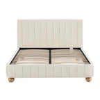 Dusklia - Malmo Bed Frame - Cream Linen