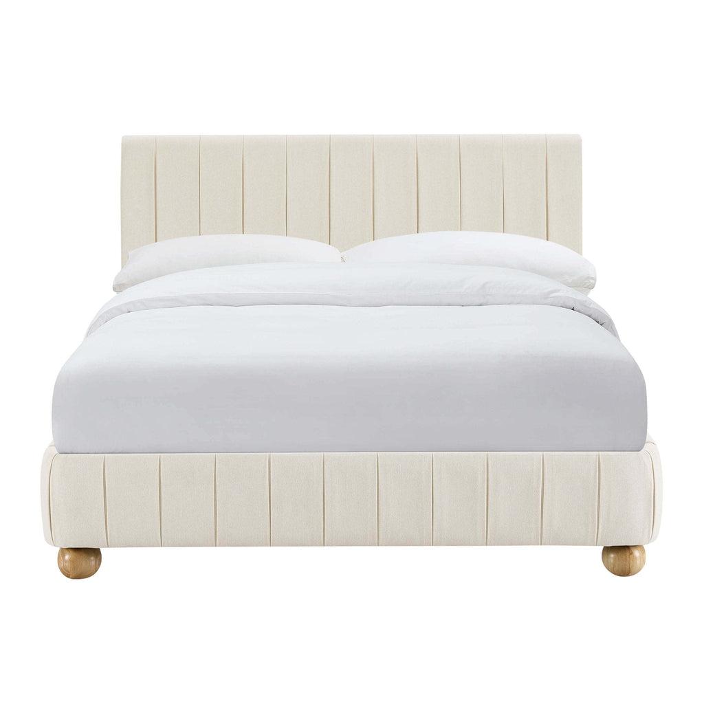 Dusklia - Malmo Bed Frame - Cream Linen