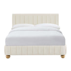 Dusklia - Malmo Bed Frame - Cream Linen
