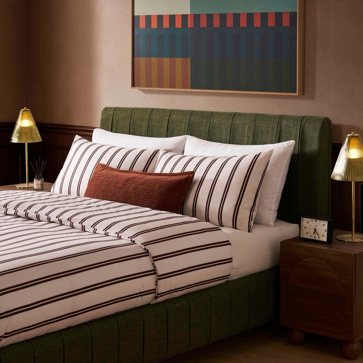 Dusklia - Malmo Bed Frame - Woven Pine Green