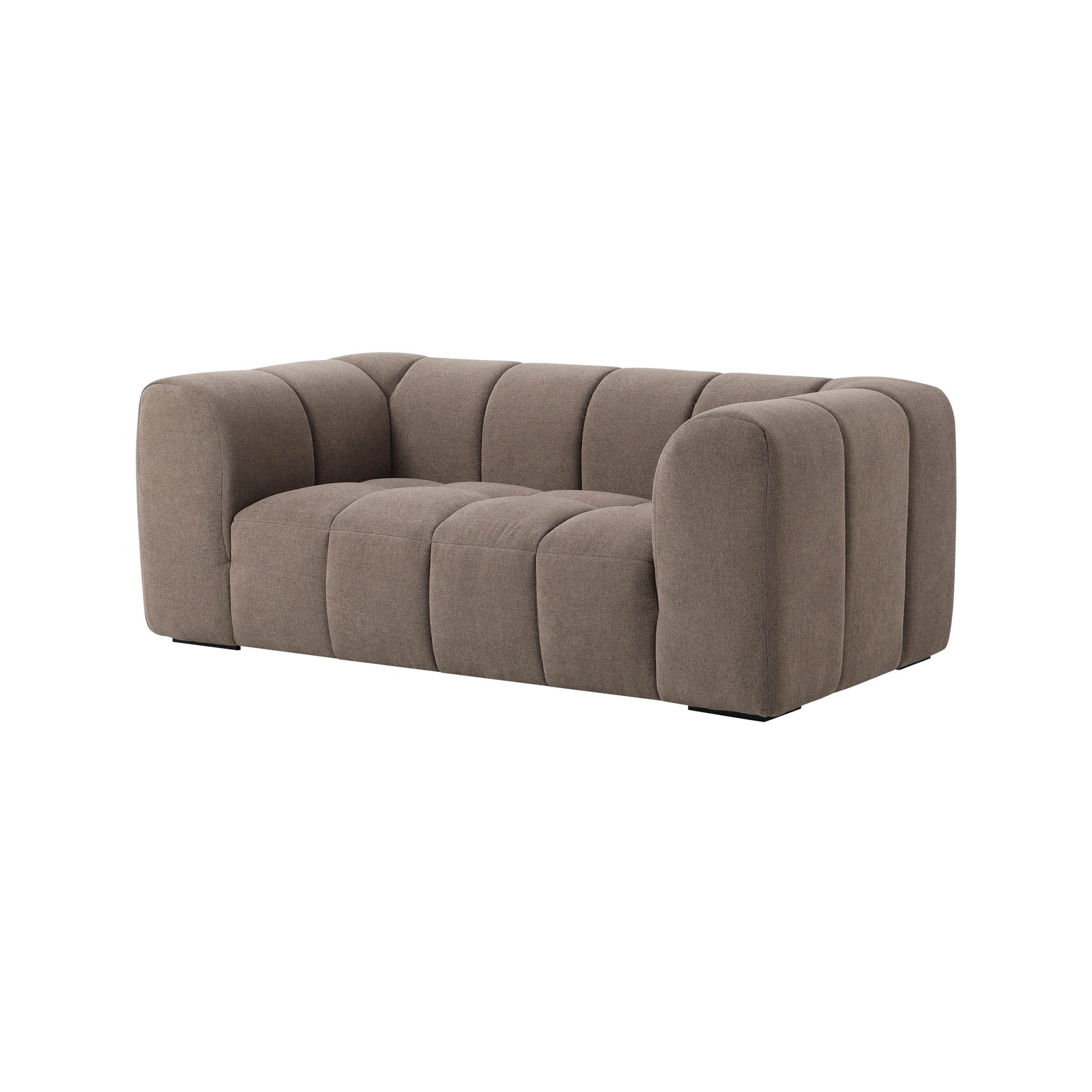 Dusklia - Manhattan 2 Seater Sofa - Chenille Mushroom