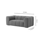Dusklia - Manhattan 2 Seater Sofa - Chenille Mushroom