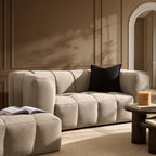 Dusklia - Manhattan 2 Seater Sofa- Chenille Oatmeal