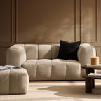 Dusklia - Manhattan 2 Seater Sofa- Chenille Oatmeal