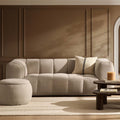 Dusklia - Manhattan 3 Seater Sofa - Chenille Oatmeal