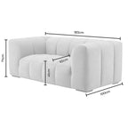 Dusklia - Manhattan 2 Seater Sofa- Chenille Oatmeal