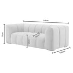 Dusklia - Manhattan 3 Seater Sofa - Chenille Oatmeal