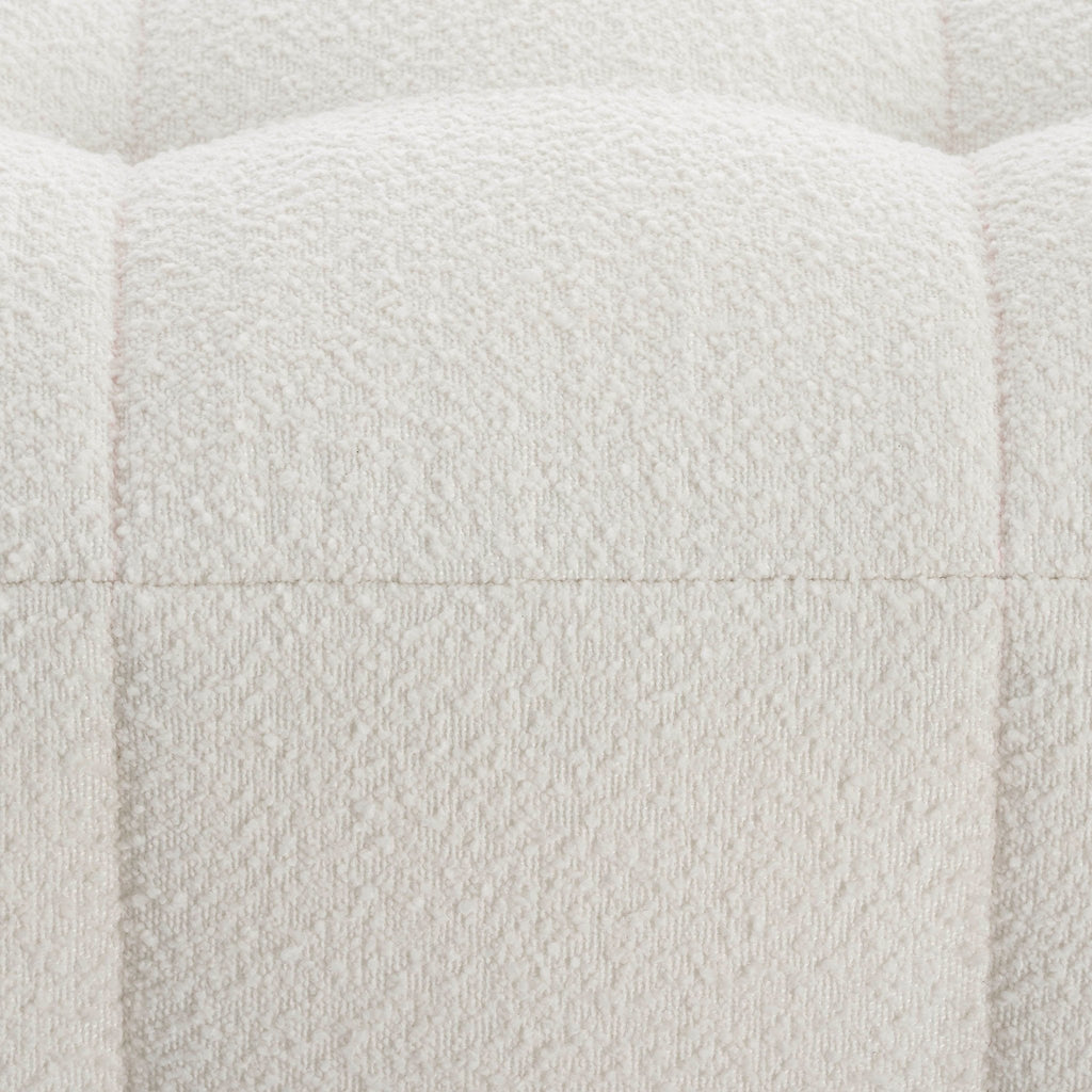 Dusklia - Manhattan Boucle Pouffe - Off White