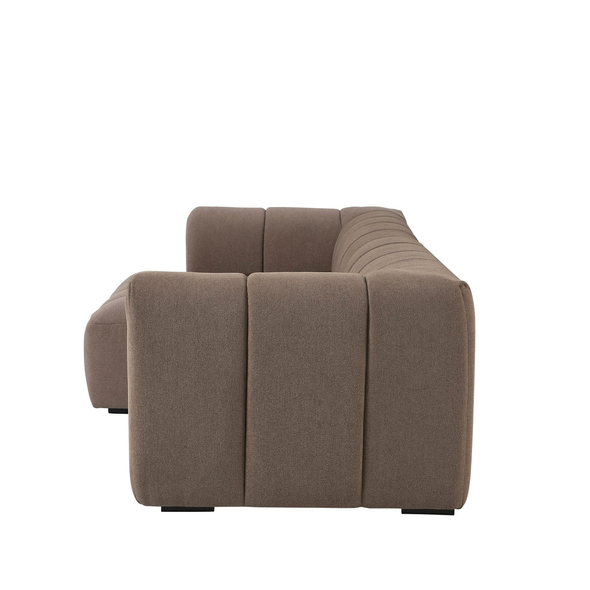 Dusklia - Manhattan Left Hand Chaise Sofa - Chenille Mushroom