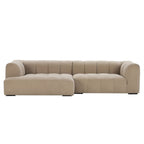 Dusklia - Manhattan Left Hand Chaise Sofa - Chenille Oatmeal