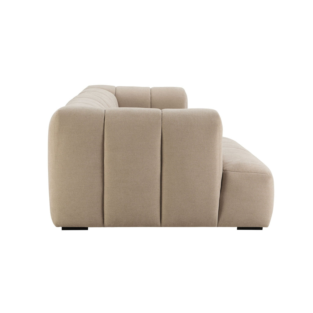 Dusklia - Manhattan Left Hand Chaise Sofa - Chenille Oatmeal