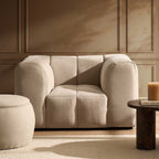 Dusklia - Manhattan Loveseat - Chenille Oatmeal