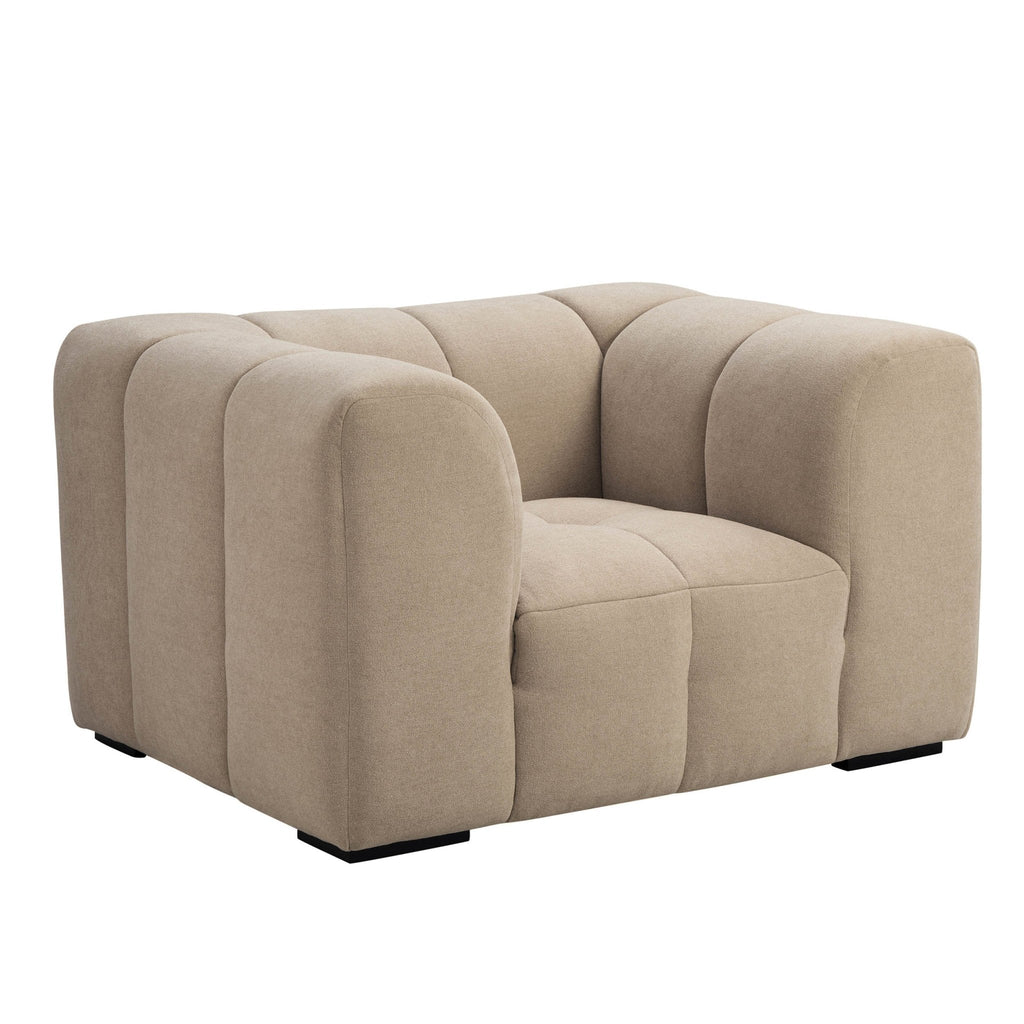 Dusklia - Manhattan Loveseat - Chenille Oatmeal