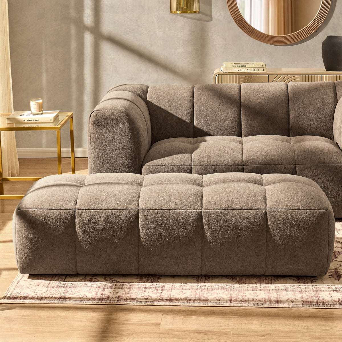 Dusklia - Manhattan Pouffe - Chenille Mushroom
