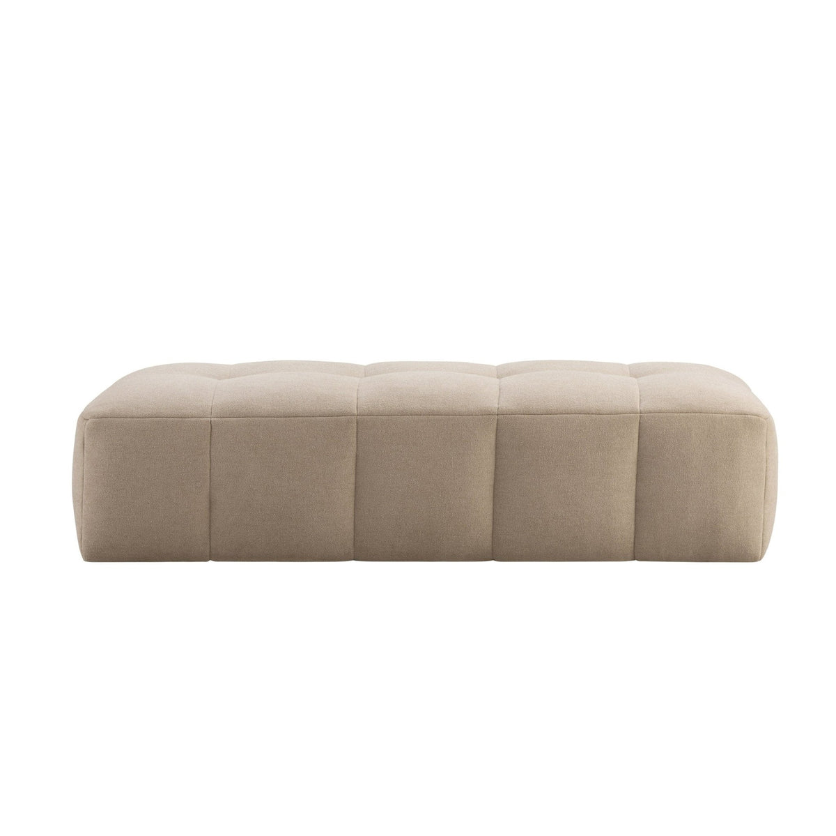 Dusklia - Manhattan Pouffe - Chenille Oatmeal