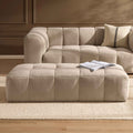 Dusklia - Manhattan Pouffe - Chenille Oatmeal