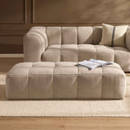 Dusklia - Manhattan Pouffe - Chenille Oatmeal