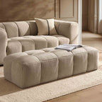 Dusklia - Manhattan Pouffe - Chenille Oatmeal
