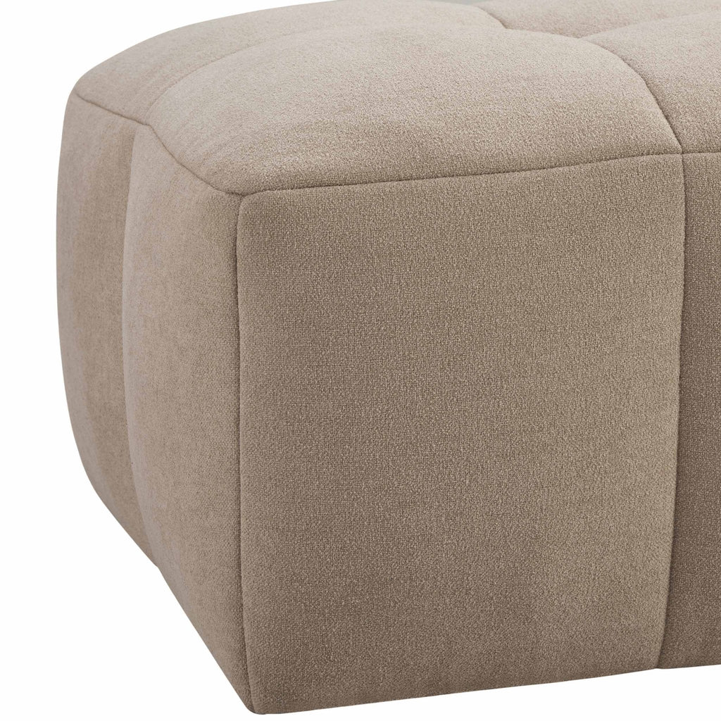 Dusklia - Manhattan Pouffe - Chenille Oatmeal
