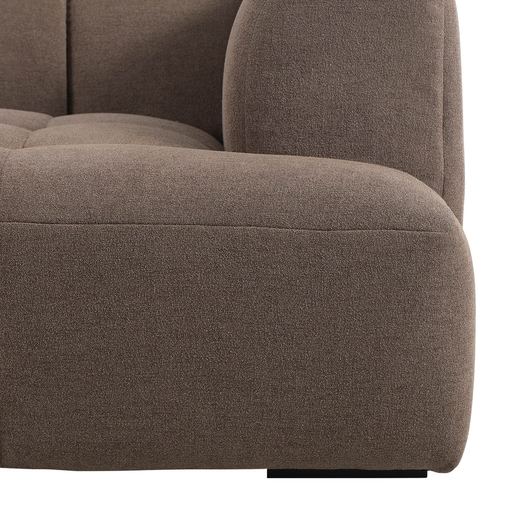 Dusklia - Manhattan Left Hand Chaise Sofa - Chenille Mushroom