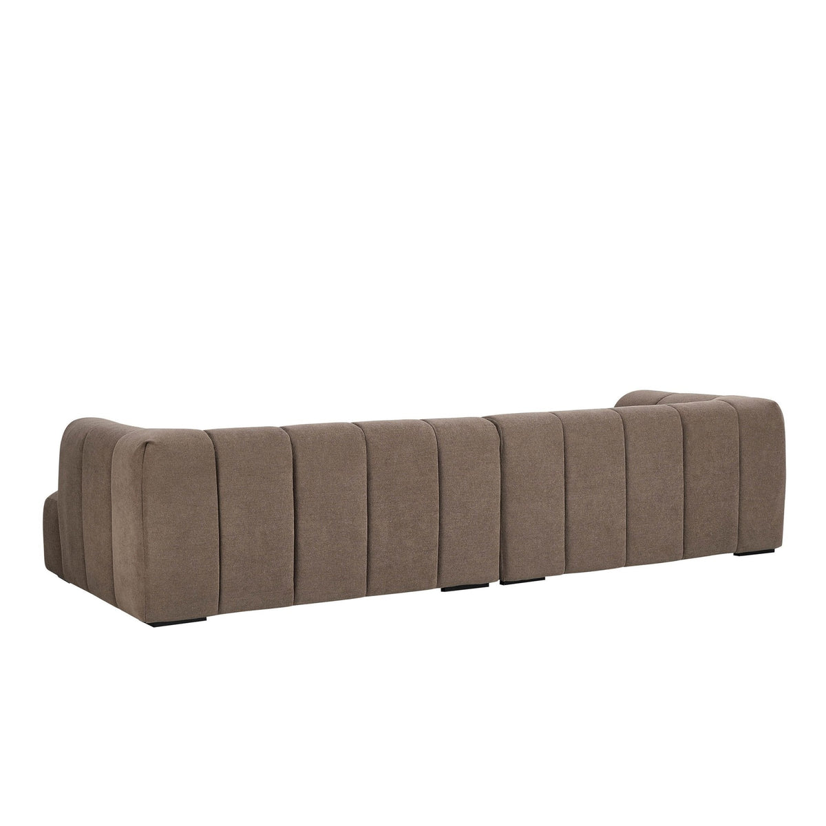Dusklia - Manhattan Right Hand Chaise Sofa - Chenille Mushroom