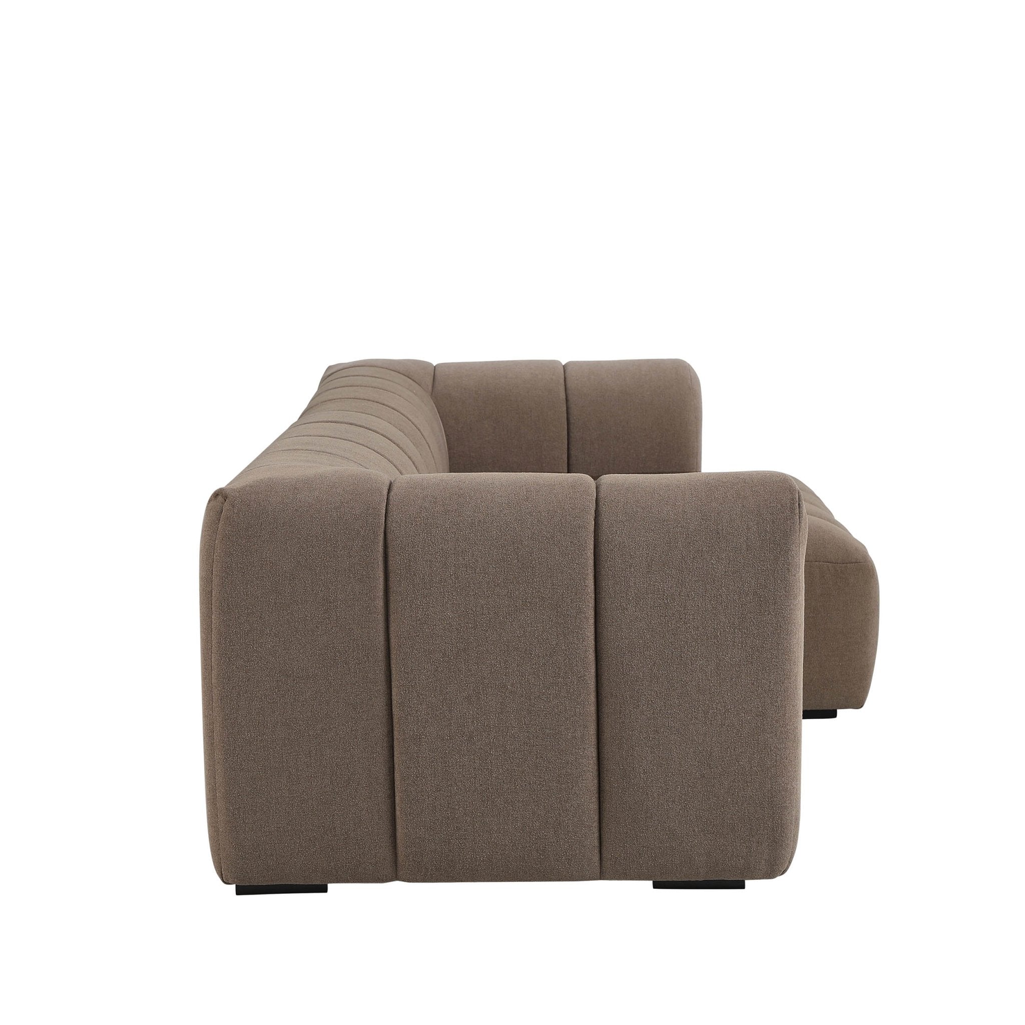 Dusklia - Manhattan Right Hand Chaise Sofa - Chenille Mushroom
