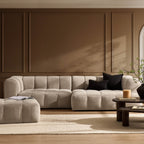 Dusklia - Manhattan Right Hand Chaise Sofa - Chenille Oatmeal