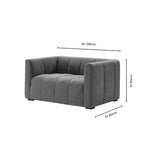 Dusklia - Manhattan Small 2 Seater Sofa - Chenille Oatmeal