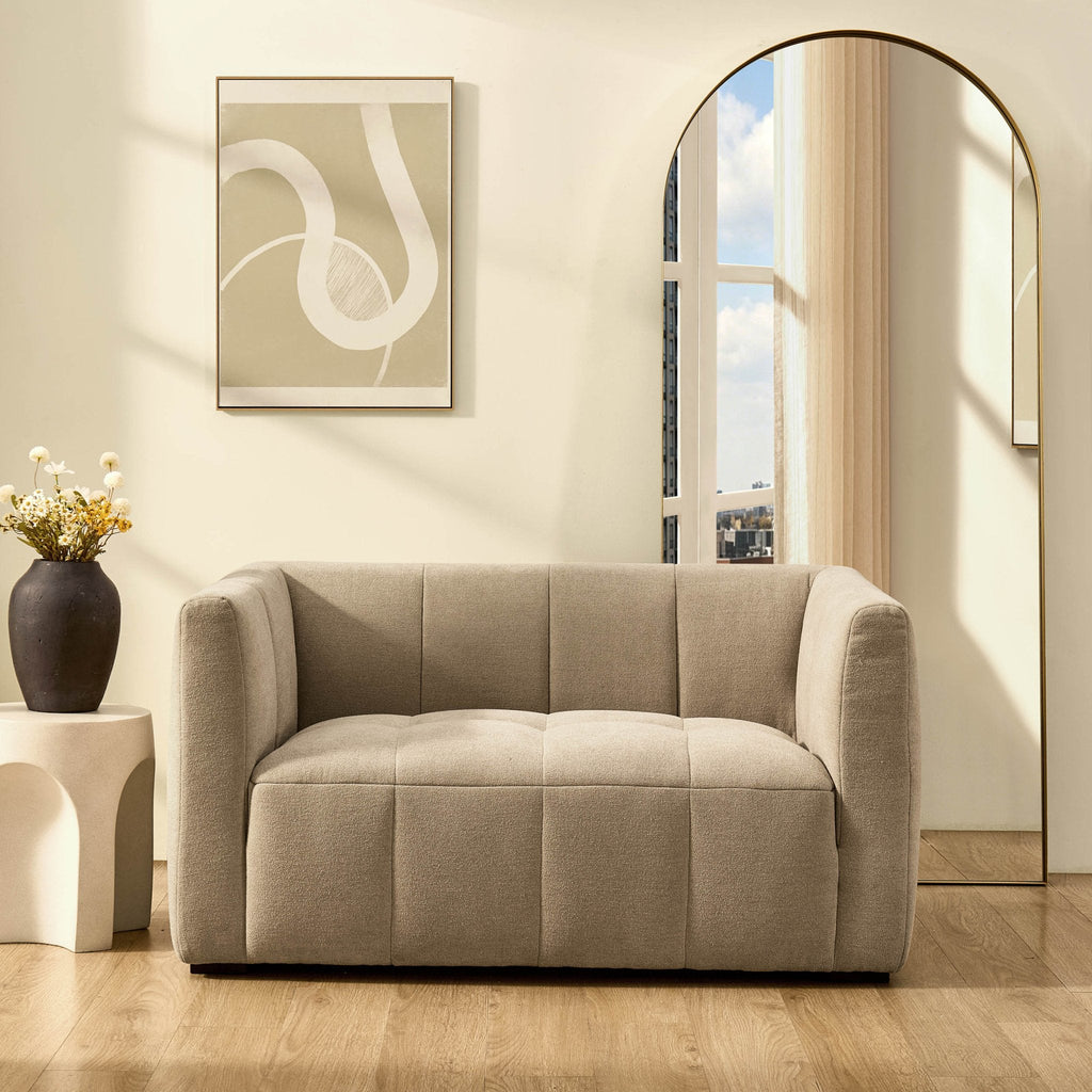 Dusklia - Manhattan Small 2 Seater Sofa - Chenille Oatmeal