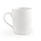 Dusklia - Margalo Beaded Set of 4 Mugs - White