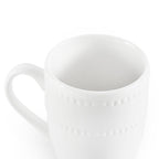 Dusklia - Margalo Beaded Set of 4 Mugs - White