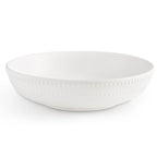Dusklia - Margalo Beaded Set of 4 Pasta Bowls - White