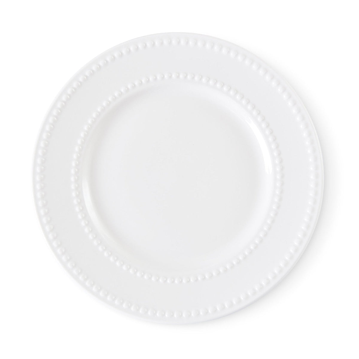 Dusklia - Margalo Beaded Set of 4 Side Plates - White