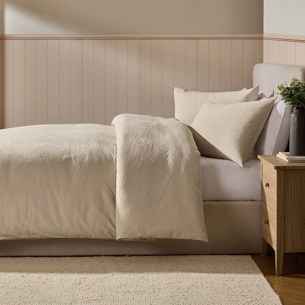 Dusklia - Margot 200 Thread Count Duvet Cover & Pillowcase Set - Natural
