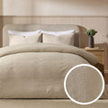 Dusklia - Margot 200 Thread Count Duvet Cover & Pillowcase Set - Natural