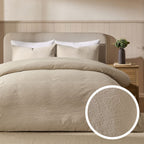 Dusklia - Margot 200 Thread Count Duvet Cover & Pillowcase Set - Natural