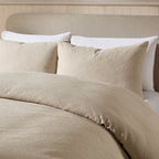 Dusklia - Margot 200 Thread Count Duvet Cover & Pillowcase Set - Natural