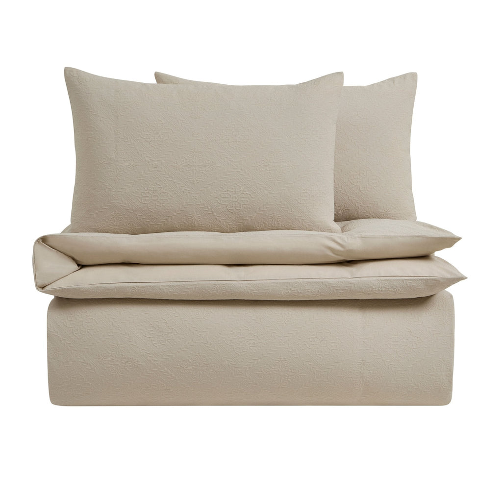 Dusklia - Margot 200 Thread Count Duvet Cover & Pillowcase Set - Natural